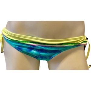 Oakley Women's Soft Citrons Ocean Minded Tunnel Bikini Bottom L